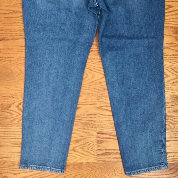 OLD NAVY OG STRAIGHT HIGH RISE JEANS WOMENS 18 BLUE STRETCH DENIM ANKLE 39"x28" - Picture 8 of 16